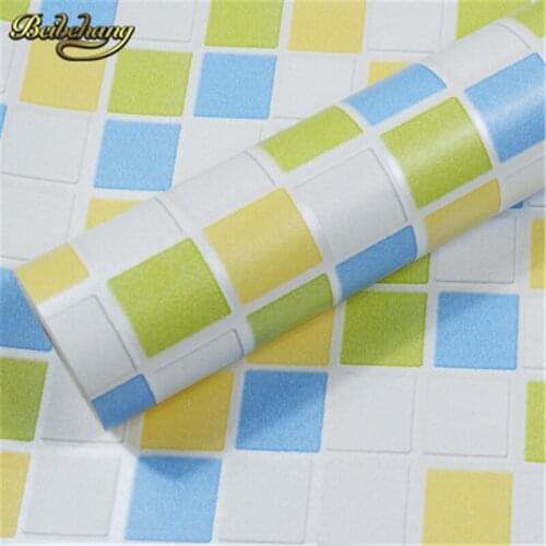Beibehang 45*1000cm papel de parede 3D Self adhesive film PVC Mosaic Wallpaper Bathroom Kitchen waterproof wall paper sticker