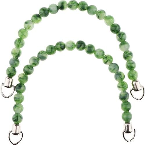 4 Pieces Plastic Beads Bag Handles DIY Replacement Two Types