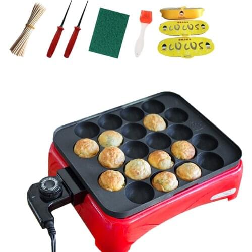 800W Chibi Maruko Baking Machine Household Electric Takoyaki Maker Octopus Balls Grill Pan Kitchen Cooking Tool