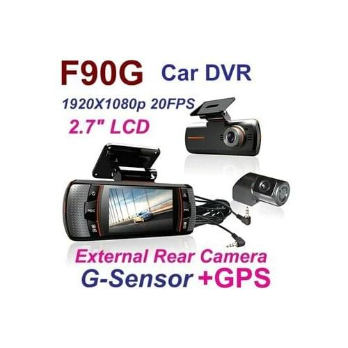 Car Dash Cam 2.7" F90G Dual lens DVR Camera 170 Degree Full HD 1080P DVR Video Recorder Panoramic Tachograph dvr camera
