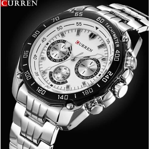 Men Watch Mens Military Business Quartz-Watch Stainless Steel Watches Top brand luxury Sport Watches For Men Relogio Masculino