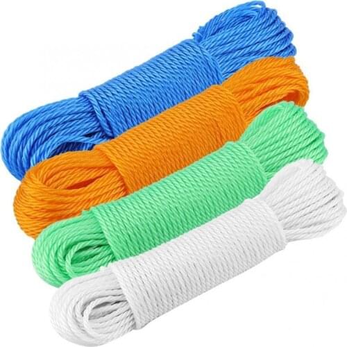 20m Long Colored Nylon Rope Drying Clothes Hangers Washing Lines Cord Clothesline Fuel Oil Filter Camping Outdoors Garden