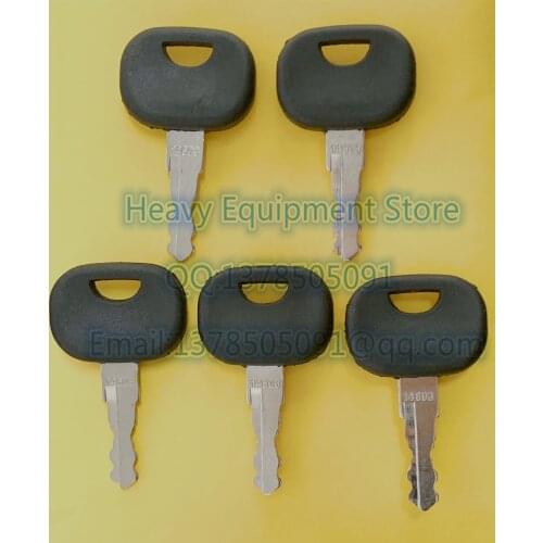 For Volvo 14603 Mini Excavator Key (Set of 5) Volvo Excavator Grader Dozer Volvo