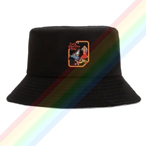 Lets Sacrifice Toby 666 Satan Cotton Top Comfortable Bucket Cap Men Women Hiking Fishing Hat Two-side