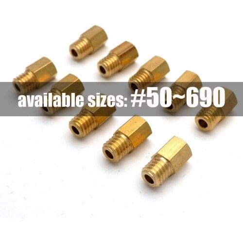 10pcs/lot Motorcycle Carburetor Large Hex Type Main Jets 5.2mm for MIKUNI 4/042 VM/TM/TMX RX100 AX100 TM24 27 28 18-1142