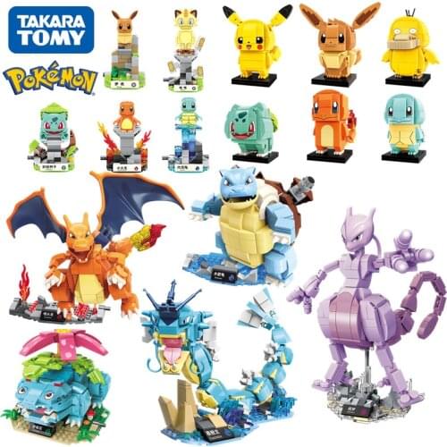 Anime Pokémon Blocks Building Assembled Pikachu LegoED Toy Educational Toys For Children Gift