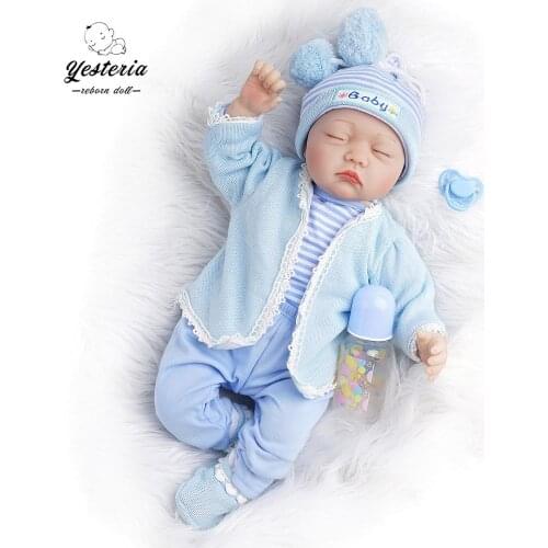 Yesteria 55cm Sleeping Baby Dolls Realistic Bebe Reborn Silicone Toys for Grils Boy Cute Cartoon Kids Birthday Gifts Christmas