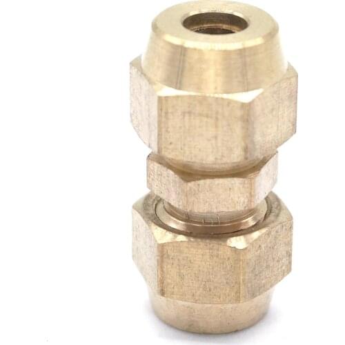 Brass Flare Male Connector Tube Pneumatic Pipe Fitting Flare Tube OD 6mm x Flare Tube OD 6mm