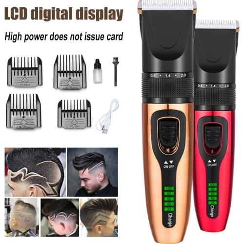 Hair Clipper Electric Shaver 5 Speed Adjustments Rechargeable Hair Cutting Machine Men Beard Trimmer Professional Hair Trimmer