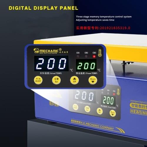 MECHANIC Constant Temperature Heating Table Intelligent Temperature Digital Preheator for BGA Reballing PCB Middle Frame Removin
