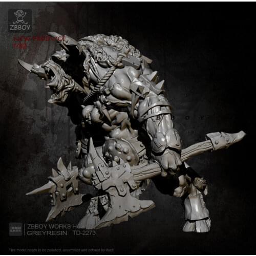 H55mm Resin Figure Kits Samurai Warrior with Double Axes Model Self-assembled TD-2273