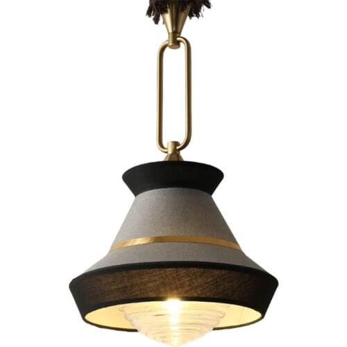 New Nordic Modern Art Fabric Glass Pendant Lights Bedroom Bedside Pendant Lamps Cafe Shop Dining Room Hanging Lights Fixtures