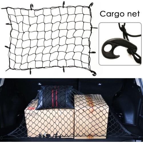 120x90cm Universal Car Trunk Luggage Storage Net Cargo Organiser Stretchable Elastic Mesh Net Holder with Hooks Auto Accessories