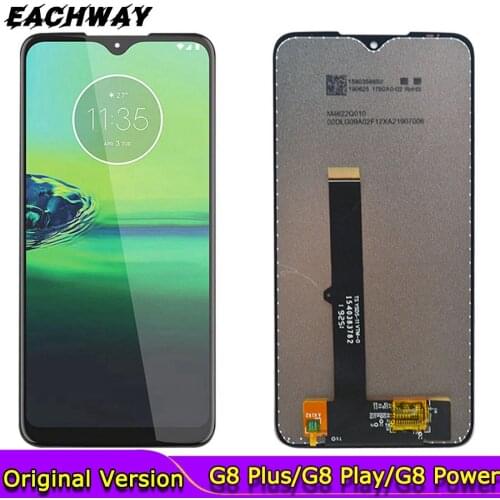 Original For Motorola Moto G8 Play LCD XT2015 Display Touch Screen Sensor Panel Digiziter Assembly XT2019 For moto G8 Power LCD