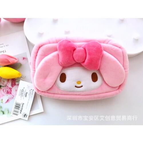 Plush pencil case multifunctional cute 3D cosmetic bag large capacity hello kitty cartoon cosmetic bag storage bag 19x5x12cm