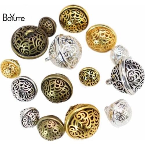 BoYuTe (20 Pieces/Lot ) 12-15-18-20MM Zinc Alloy Hollow Bell Charms Pendant Factory Direct Supply Diy Handmade Materials