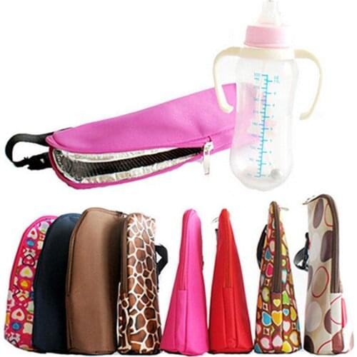 Portable Baby Thermal Feeding Milk Bottle Warmers Bag Hang Stroller Mummy Insulated Baby Bottle Cover Sleeve Bag Case Pouch