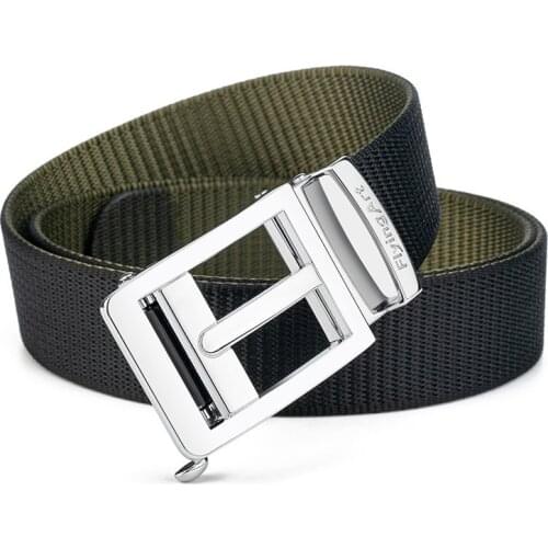 Leisure Mens Belts Metal Slide Buckle Canvas Breathable Quick Drying Waist Strap Double Side Different Colors 3.4cm Unisex Cinto