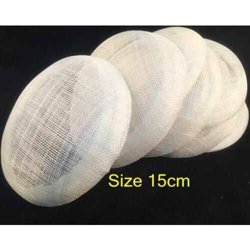 Ivory 15Cm Sinamay Base Pillbox with Grossgrain Sweatband for Fascinator DIY Hat Kentucky Headwear Derby Hat High Quality MYQH1I