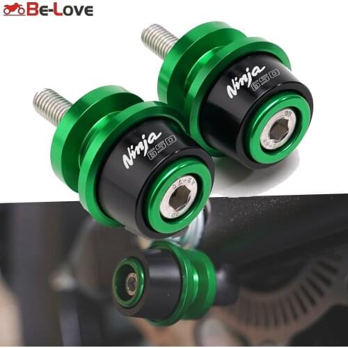 Motor 8mm Slider Stand Screws For Kawasaki Ninja 650 NINJA650 2017-2019 M8 CNC Aluminum Swingarm Spools Lift Bobbins