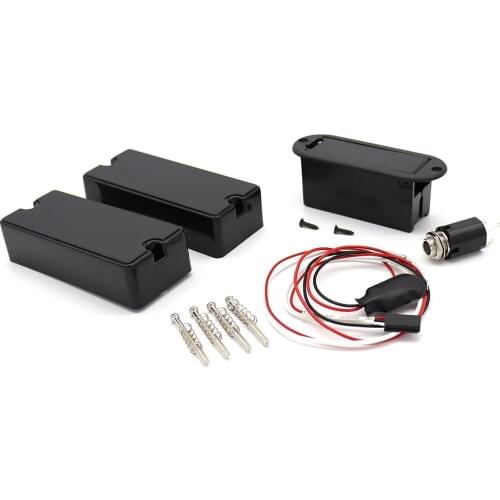 1set 4-string Bass Electric Bass sealed closed type active pickup 2-hole mounting Black