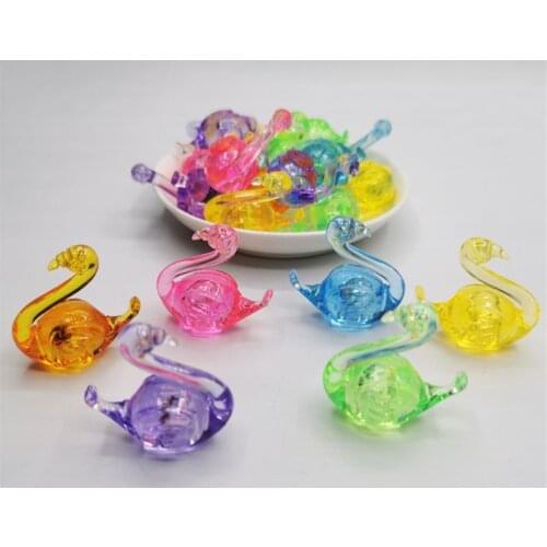 5 Pieces 35*35*20mm Acrylic Crystal Swan Shape Game Pieces For Board Games Accessories