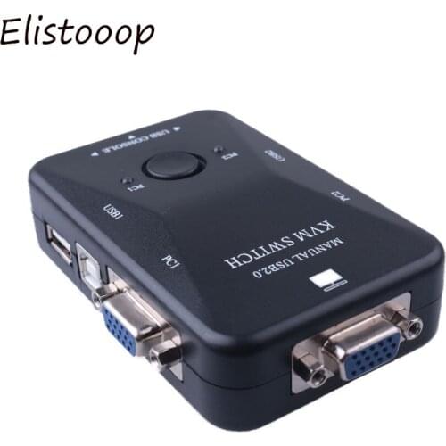 2019 USB 2.0 KVM Switcher 1920*1440 3 Port VGA SVGA Splitter Box for Keyboard Mouse Monitor Adapter High Quality