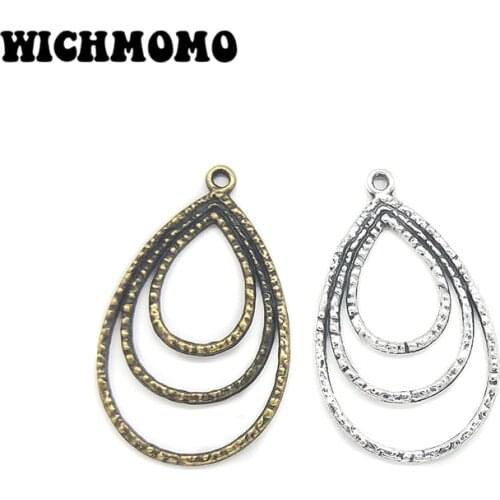 2019 New Fashion 10pieces/bag 35*21mm Zinc Alloy Water Drop Charms Pendants DIY Necklaces Bracelets Jewelry Accessories