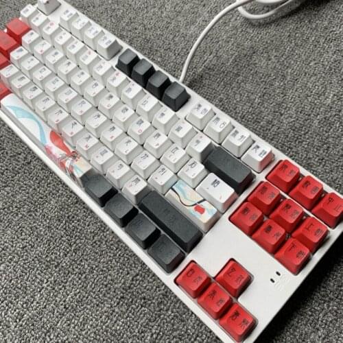 28EA 104 Keys/set OEM Profile Female Role Theme Keycap For Mechanical Keyboard PBT Dye Sublimation Key Caps