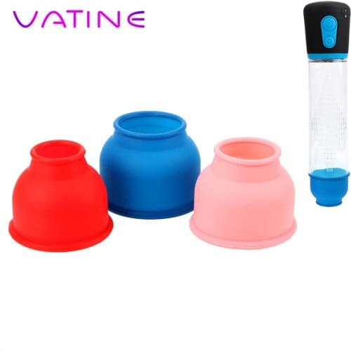 3 Piece/Set Penis Pump Sleeve Silicone Ring Sleeve Enlargement Penis Pump Accessories Protection Accessories Sex Toys for Men
