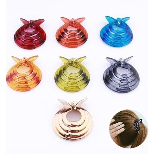 3pc DIY Colorful Full Bird Nest Claw For Girls Hair Clips Ponytail Holders Hairpin Headwear Magic Bun Hair Accessories Wholesale