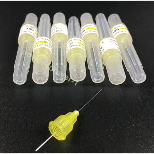 500Pcs Dental Sterile Needle Tip Disposable Syringe Tips Injection 30GA Root