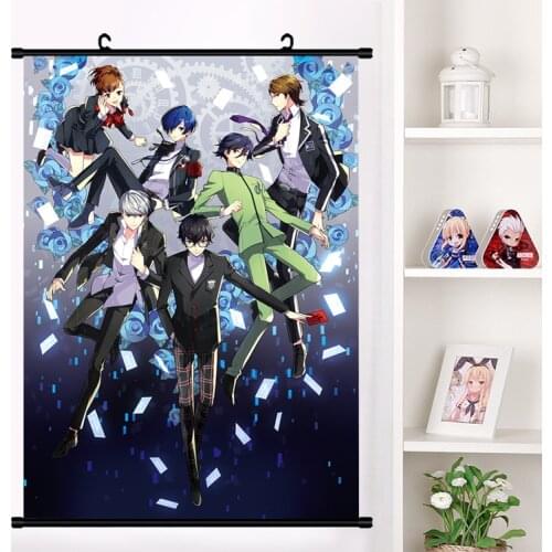 Anime Persona 5 Anne Takamaki Yusuke Kitagawa Wall scroll canvas Poster Wall Hanging Poster Home Art Decoration Modern Art