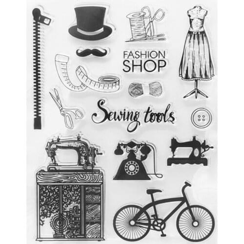 Tailor Shop Silicone Clear Seal Stamp DIY Scrapbooking Embossing Photo Album