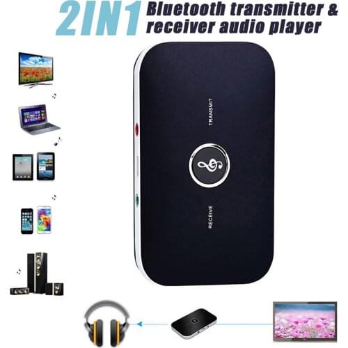 B6 2in1 Bluetooth 4.2 Transmitter & Receiver Wireless A2DP Audio Adapter Aux 3.5mm Audio Player For TV / Home Stereo /Smartphone