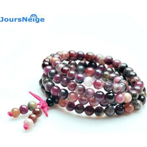 Wholesale High Quality Natural Stone Bracelets Multicolor Tourmaline Beads Chain Necklace for Women Girl Gift Jewelry