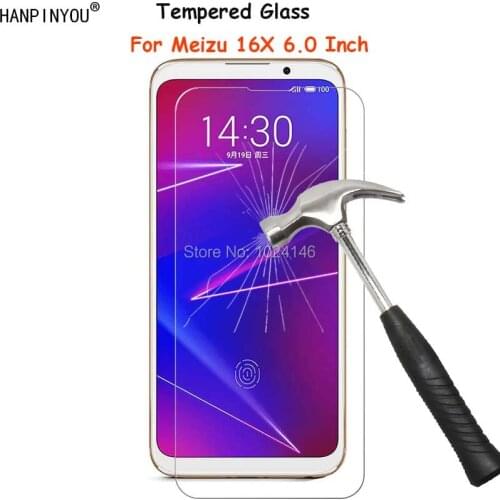 For Meizu 16X 6.0" Clear Hard Tempered Glass Screen Protector Ultra Thin Explosion-proof Phone Protective Film Toughened Guard