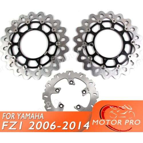 For YAMAHA FZ1 1000 2006 - 2014 Front Rear Brake Disc Disk Rotor Kit Motorcycle 2007 2008 2009 2010 2011 2012 2013 FAZER ABS