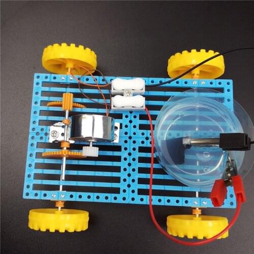 DIY Salt Water Electric Car Toy Gift Mini Physical Experiment Assemble Educational Learning Handmade Teaching Aids