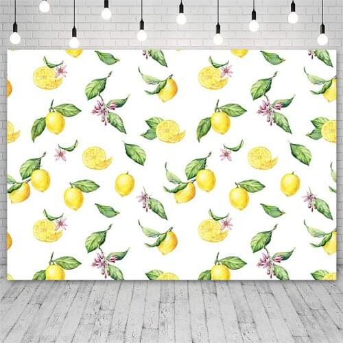 Avezano Baby Shower Birthday Backdrop Fresh Lemon Fruit Party Photography Backgrounds For Photo Studio Photozone Photocall Decor