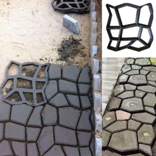 Manually Paving Cement Brick Concrete Molds DIY Plastic Path Maker Mold Garden Stone Road Mold Garden Paving Decoration Tool