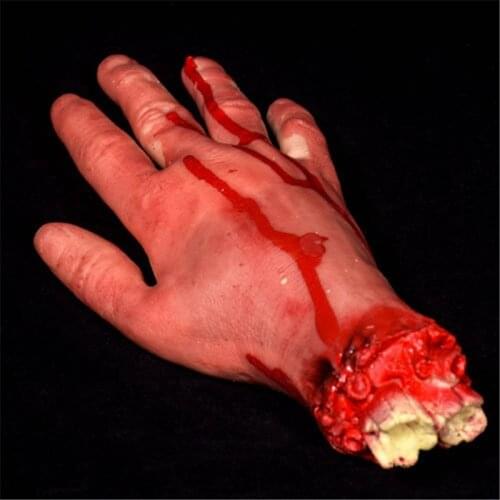 Hot Sale Broken Finger Hand Foot Blood Horror Prank Toys HalloweenDecor Severed Bloody Hand Novelty Dead Broken Hand Gadgets