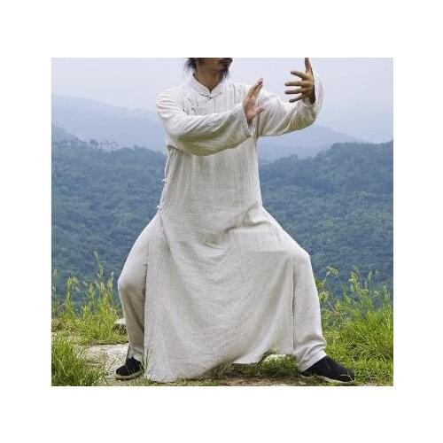 CUSTOMIZED 17color Linen kung fu suits taoism martial arts tai chi clothing Wudang tai chi uniform taoist robe