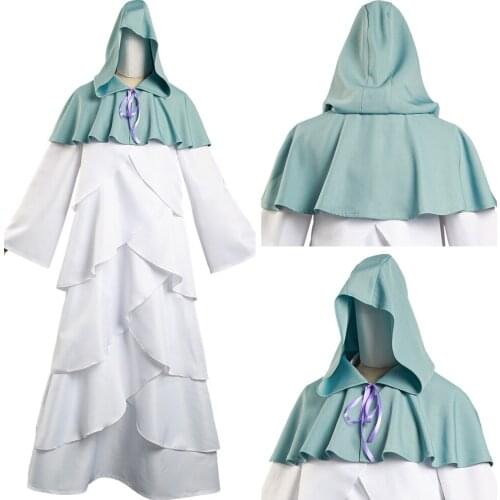 The Promised Neverland Mujika Cosplay Costume Long Robe Cloak Outfits Halloween Carnival Suit