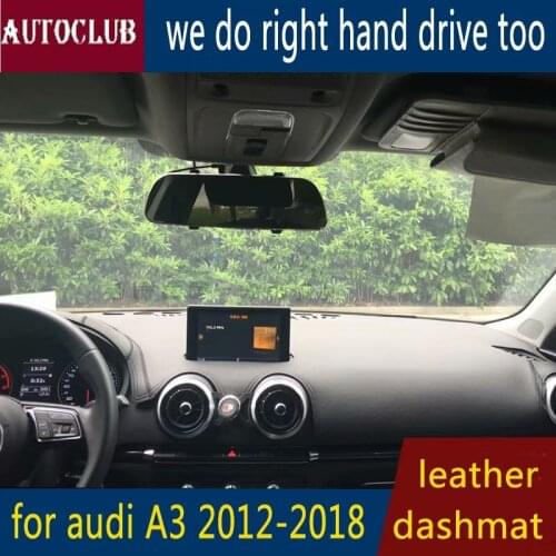 For Audi a3 s3 Sportback 2012-2018 Leather Dashmat Dashboard Cover Pad Dash Mat SunShade Carpet Cover 2013 2014 2015 2016 2017