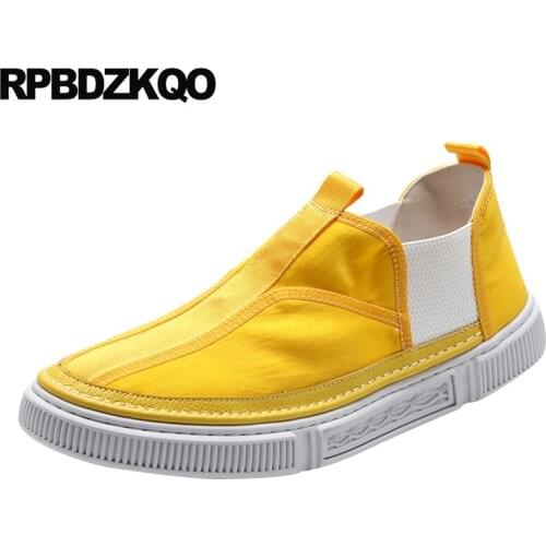 New Luxury Fashion Men Shoes Green Blue Slip Resistant On Sneakers Yellow Skate European Runway Italian Casual Trainers Italy
