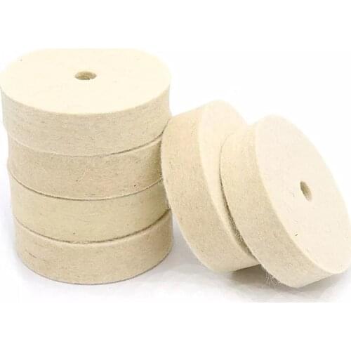 Citop 10Pcs/set 4inch Grinding Polishing Buffing Round Wheel Pad Pure Wool For Rotary Tools Polish Tool Accessories