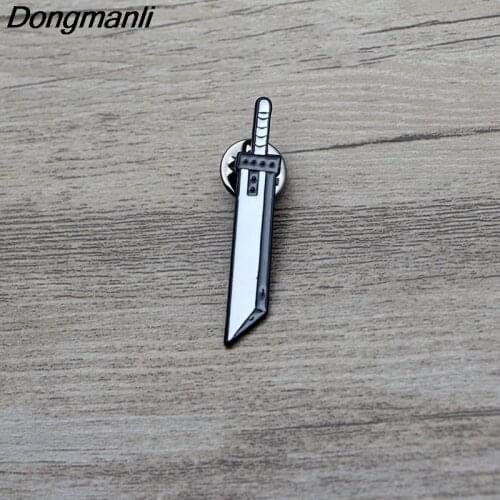 L3007 Game jewelry Final Fantasy Sword Enamel Pin for Backpack/Bag/Jeans Clothes Badge lapel pin brooch Jewelry 1pcs