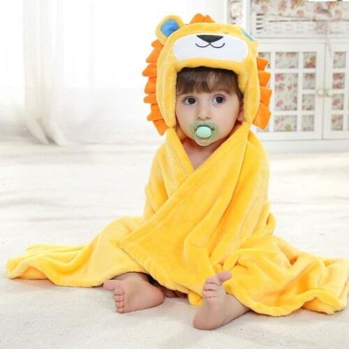 Cute Animal Baby Bathrobe Comfortable Babies Blanket Kids Hooded Bathrobe Toddler Baby Bath Towel Kids Bath Robe Washcloth