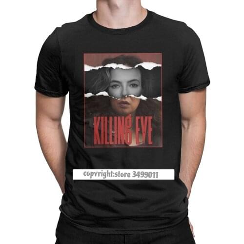 VillanEve Tshirt Men Cotton Funny Tee Shirt Crew Neck Killing Eve Tee Shirt Clothing Camisas Hombre
